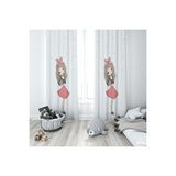 Evmila 116 140x260 cm Prenses Balerin Beyaz Fon Perde