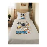 Evmila Astronot Desenli Çocuk Pike Takımı - 160x230 Cm Pike 50x70 Cm Yastık Kılıfı