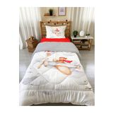 Evmila Ayıcık Desenli Tek Kişilik 160x220 Cm Wellsoft Çift Taraflı Silikon Yorgan Ve Uyku Seti, beyaz, TYCVLQDU1N170548399241119