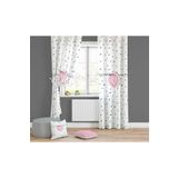 Evmila Beyaz Kalp Desenli Fon Perde 693, 70 x 200, MLBY693