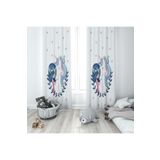 Evmila Beyaz Unicorn ve Kız Baskılı Fon Perde 56, 140 x 260, MLBYBD56