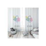 Evmila Bulut Desenli Fon Perde 152, Beyaz, 70 x 200, MLBYBD152