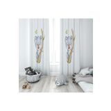 Evmila Evmila Çocuk Odası Desenli Fon Perde, Beyaz, 140 x 220, 952 LLFP