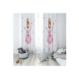 Evmila Evmila Çocuk Odası Desenli Fon Perde, Beyaz, 140 x 260, 1793 LLFP