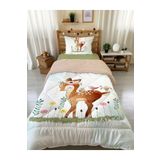 Evmila Geyik Desenli Tek Kişilik 160x220 Cm Wellsoft Çift Taraflı Silikon Yorgan Ve Uyku Seti, beyaz, TYC1ZXSAKN170548394442968
