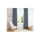 Evmila Kadife Doku Baskılı Indigo Mavi Renkli 70x260 cm Fon Perde