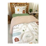 Evmila Kasaba Desenli Tek Kişilik 160x220 Cm Wellsoft Çift Taraflı Silikon Yorgan Ve Uyku Seti, beyaz, TYCSJ4KS3N170548399187388