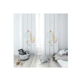 Evmila Magic Cloud Beyaz Desenli Fon Perde 167, 140 x 240, MLBYBD167