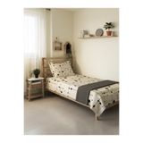 Evmila Modern Desenli Baskılı Çift Kişilik Pike Takımı 200x230 Cm Krem