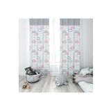 Evmila Pembe Bulutlu Beyaz Fon Perde 184, 70 x 260, MLBYBD184