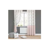 Evmila Pembe Etekli Sevimli Fil Fon Perde 1220, Beyaz, 70 x 220, MLBY1220