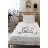 Evmila Prenses Desenli Kadife Dekoratif Çocuk Yatak Örtüsü, Çok Renkli, 140 x 220, 8499