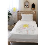 Evmila Prenses Desenli Kadife Dekoratif Çocuk Yatak Örtüsü, Çok Renkli, 140 x 220, 8511