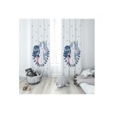 Evmila Prenses Kız Ve Unicorn Fon Perde 111, Beyaz, 140 x 220, MLBYBD111