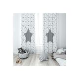 Evmila Renkli Yılzdılz Fon Perde 249, Beyaz, 70 x 200, MLBYBD249
