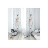 Evmila Sevimli Geyik Beyaz Fon Perde 58, 70 x 260, MLBYBD58