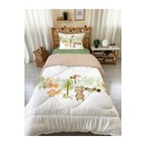 Evmila Sevimli Tilki ve Geyik Desenli Tek Kişilik 160x220 Cm Wellsoft Çift Taraflı Yorgan Ve Uyku Seti