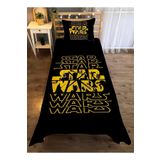 Evmila Star Wars Desenli 140 X 220 Dekoratif Çocuk Ve Genç Yatak Örtüsü - Siyah, Siyah, 51760