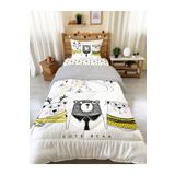Evmila Üç Ayı Desenli Tek Kişilik 160x220 Cm Wellsoft Çift Taraflı Silikon Yorgan Ve Uyku Seti, beyaz, TYCKIPXDBN170548399098150