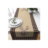 Evmila Yılbaşı Özel Geyik Desenli Kadife Runner, Çok Renkli, 40 x 140, TYC00627442325