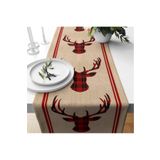 Evmila Yılbaşı Özel Geyik Desenli Runner, 40 x 140, , TYC00633677524