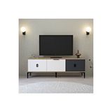Evmo 3501 Neva Tv Ünitesi 150 Cm Kapaklı Sepet - Beyaz - Antrasit Tv Sehpası