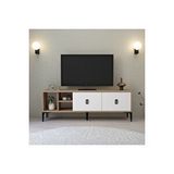 Evmo 3504 Era Tv Ünitesi 150 Cm Kapaklı Raflı Sepet - Beyaz Tv Sehpası