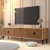 Evmo 3803 Neva Tv Ünitesi 180 Cm 3 Kapaklı Sepet - Kaplan Tv Sehpası