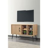 Evmo Home 3110 Şile Metal Ayaklı Metal Kulplu 100 Cm Tv Ünitesi - Ahşap Safir