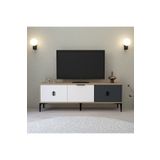 Evmo Home 3501 Neva Tv Ünitesi 150 Cm Kapaklı Sepet - Beyaz - Antrasit Tv Sehpası