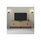 Evmo Home 3503 Neva Tv Ünitesi 150 Cm 3 Kapaklı Ahşap - NaturalTv Sehpası