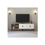 Evmo Home 3504 Era Tv Ünitesi 150 Cm Kapaklı Raflı Sepet - Beyaz Tv Sehpası