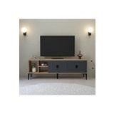 Evmo Home 3505 Era Tv Ünitesi 150 Cm Kapaklı Raflı Antrasit - Sepet Tv Sehpası
