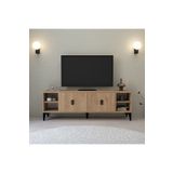 Evmo Home 3507 Deren Tv Ünitesi 150 Cm Raflı Kapaklı Sepet Tv Sehpası