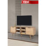 Evmo Home 3622 Sina TV Ünitesi 160 Cm ( AHŞAP AYAKLI , METAL KULPLU ) Safir , Tv Sehpası , Salon