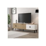 Evmo Home 3802 Neva TV Ünitesi 180 Cm Kapaklı Yunus - Beyaz - Sepet