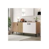 Evmo Home 4003 Neva Konsol 180 Cm Sepet - Beyaz Tv Ünitesi - Yemek Odası - Kahve Köşesi