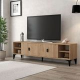 Evmohome Deren 2 Kapaklı 4 Raflı Tv Ünitesi 180 cm Sepet