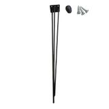 Evnalia 46 cm Metal Firkete Ayak Masa Orta Sehpa Zigon Kütük Kaşıklık Sandık Siyah DIY (1 Adet Ayak)
