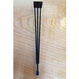 Evnalia 54 Cm Metal Firkete Tel Ayak 1 Adet Kaşıklık Kütük Orta Sehpa Zigon Ayağı Siyah (VİDA TAPA DAHİL)