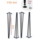 Evnalia 80 Cm Petek Üstü Raf & Dresuar Ayağı Metal Profil Boru Firkete Ayak Yüksek Bar Tipi Masalara Pingolu