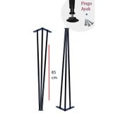 Evnalia 85 Cm Petek Üstü Raf & Dresuar Ayağı Metal Profil Boru Firkete Ayak - 2 Adet Pingolu