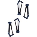 Evnalia Metal Boru Ayak Kütük Masa Dresuar Orta Sehpa Zigon Ayağı 40 cm (4 Adet) - Siyah