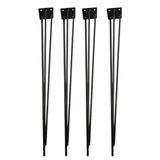 Evnalia Metal Firkete Ayak 42 Cm 4'lü Set Kaşıklık Orta Sehpa Zigon Kütük Ayak