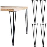 Evnalia Metal Profil Boru Ayak Kütük Yemek Çalışma Masası Dresuar Ayağı 73 cm (4 Adet) - Siyah