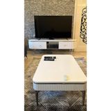 Evnesya Desing Orta Sehpa Beyaz + Gümüş