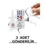 Evo Evobond 502 Super Glue Süper Hızlı Güçlü Yapıştırıcı 20 gr. ( 3 ADET GÖNDERİLİR )