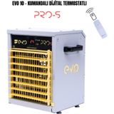EVO10 Pros - 10 Kw Kumandalı ve Dijital Endüstriyel Elektrikli Fanlı Isıtıcı - 10 W