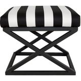 Evodeko 40x50 cm Siyah Çapraz Ayaklı Zebra Puf