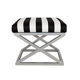 Evodeko Gri Çapraz Ayaklı Zebra Puf